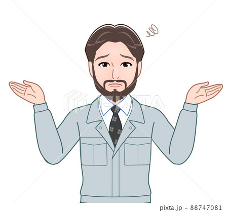 立派なひげを持った男性 88747081