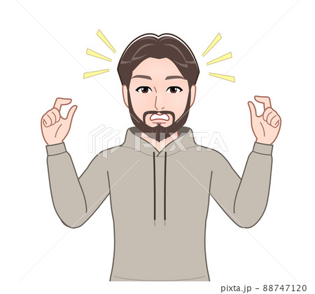 立派なひげを持った男性 88747120