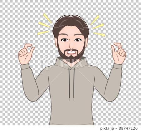 立派なひげを持った男性 88747120