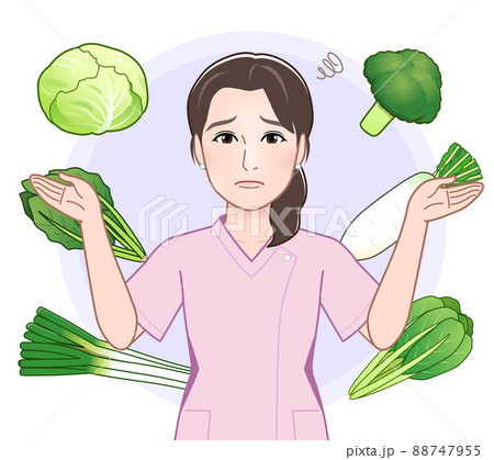 冬野菜と女性 冬野菜と女性 88747955