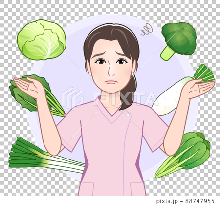 冬野菜と女性 冬野菜と女性 88747955