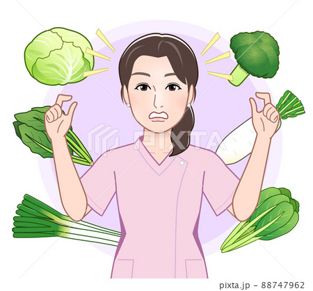 冬野菜と女性 冬野菜と女性 88747962