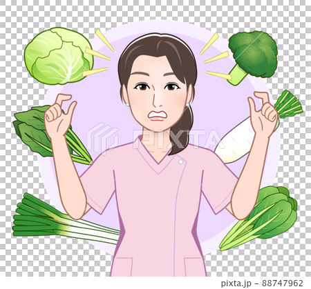 冬野菜と女性 冬野菜と女性 88747962
