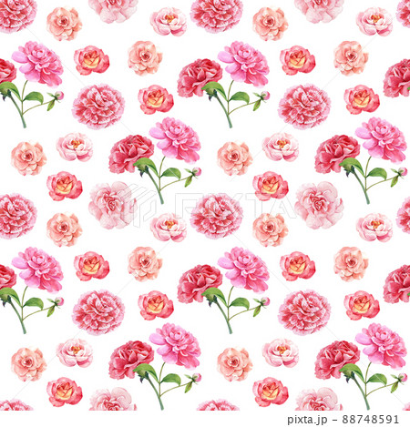 Floral seamless pattern watercolor 88748591