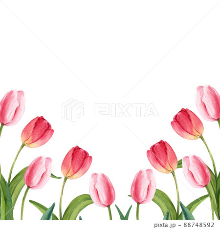 Floral frame watercolor png 88748592