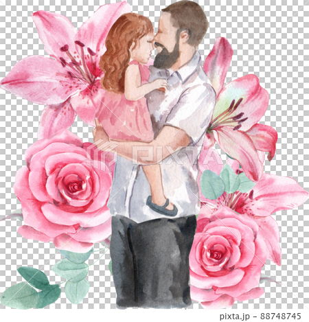 Love dad and father day watercolor 88748745