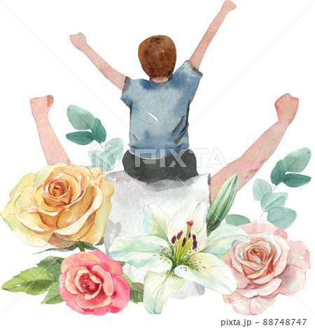 Love dad and father day watercolor 88748747