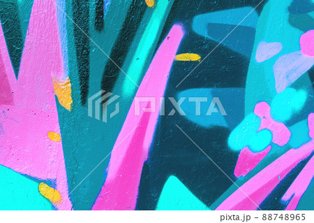 close up of colorful urban wall texture 88748965