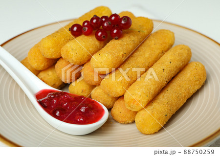 Concept of tasty food with cheese sticks, close up Concept of tasty food with cheese sticks, close up 88750259