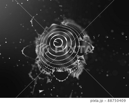Big data visualization. Background 3d .Big data connection background. Cyber technology Ai tech wire network futuristic wireframe data visualisation. illustration . Artificial intelligence . 88750409