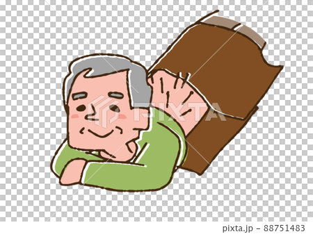 接受針灸的老人,可笑的手寫人物矢量圖,線條畫上的顏色 接受針灸的老人,可笑的手寫人物矢量圖,線條畫上的顏色 88751483