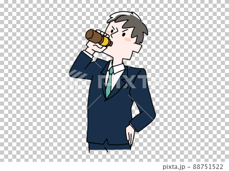 商人能量飲料、滑稽的手寫數字、矢量圖、線條藝術和顏色 88751522