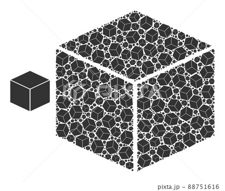 Cube Fractal Collage of Cube Icons 88751616