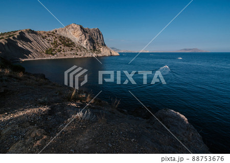 View of Mount Eagle In the resort village of Novy Svet in Crimea on the Black Sea coast 88753676