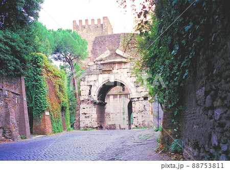 古代ローマ アッピア街道出口 古代ローマ アッピア街道出口 88753811