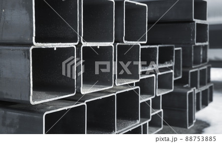 Stacked rolled metal products, steel pipes 88753885