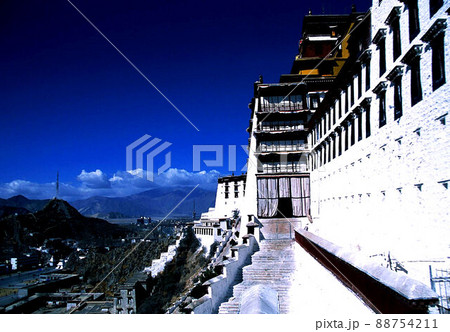 天空の五体投地ラサ　ポタラ宮殿 88754211