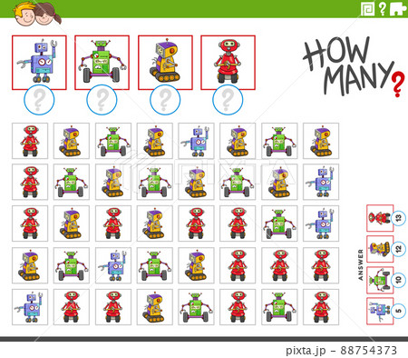 how many cartoon robot characters counting game 88754373