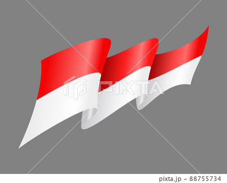 Indonesian flag wavy abstract background. Vector illustration. Indonesian flag wavy abstract background. Vector illustration. 88755734