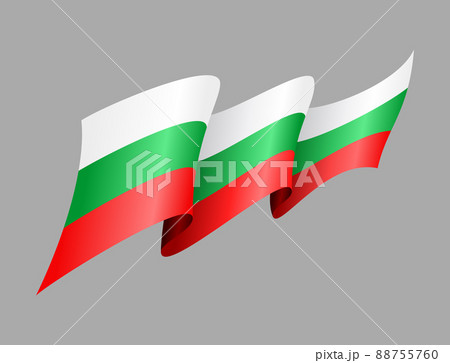 Bulgarian flag wavy abstract background. Vector illustration. Bulgarian flag wavy abstract background. Vector illustration. 88755760