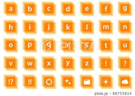 アイコン ボタン アルファベット 英語 絵文字 記号 88755814
