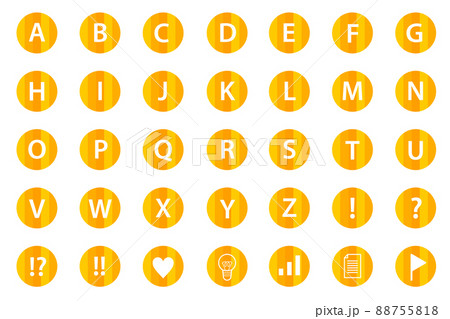 アイコン ボタン アルファベット 英語 絵文字 記号 88755818