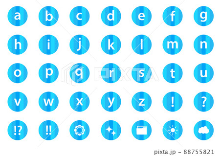 アイコン ボタン アルファベット 英語 絵文字 記号 88755821