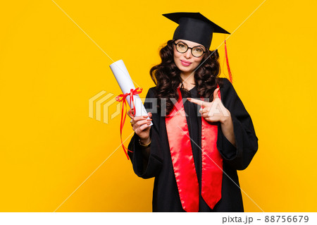 Graduate Celebrating Graduation Graduate Celebrating Graduation 88756679
