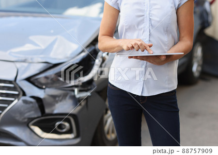 Registration of damage to car after accident. Registration of damage to car after accident. 88757909