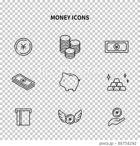 簡單圖標集｜錢/資產/基金/日元 88758292
