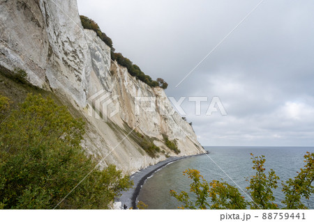 Beautiful chalk cliffs at Mons Klint in Denmark Beautiful chalk cliffs at Mons Klint in Denmark 88759441