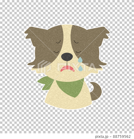 かわいいイヌの顔アイコン イラスト素材 悲しい かわいいイヌの顔アイコン イラスト素材 悲しい 88759562