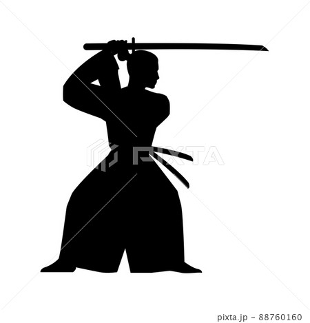 silhouette design of japanese warrior traning silhouette design of japanese warrior traning 88760160