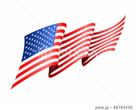 American flag wavy abstract background. Vector illustration. American flag wavy abstract background. Vector illustration. 88764500