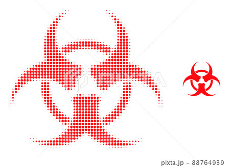 Halftone Dotted Bio Hazard Icon 88764939