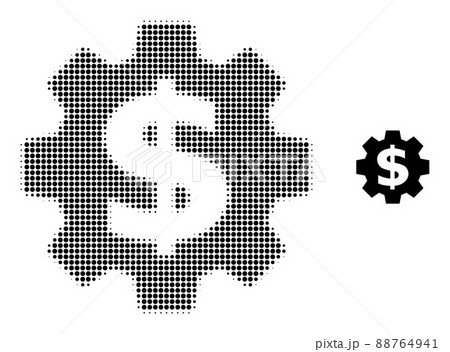 Halftone Dotted Financial Industry Icon Halftone Dotted Financial Industry Icon 88764941