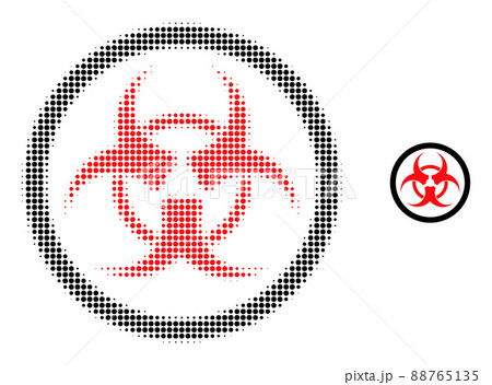 Halftone Dotted Biohazard Icon 88765135