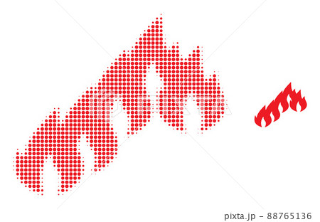 Halftone Dotted Firewall Icon 88765136