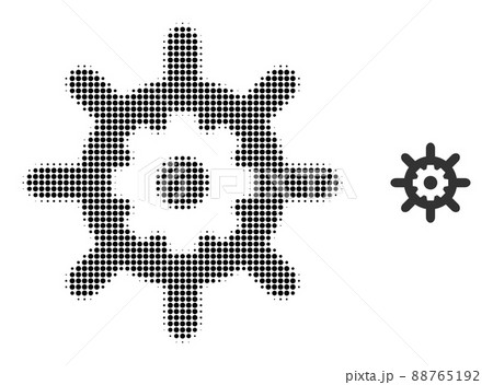Halftone Dotted Nanotechnology Icon 88765192
