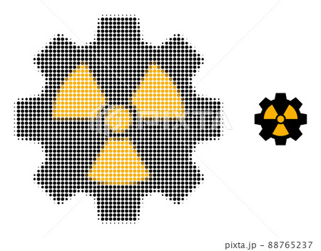 Halftone Dotted Radioactive Industry Icon 88765237