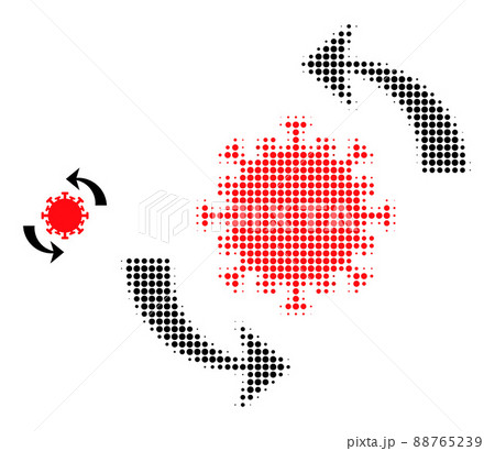Halftone Dotted Coronavirus Update Icon 88765239
