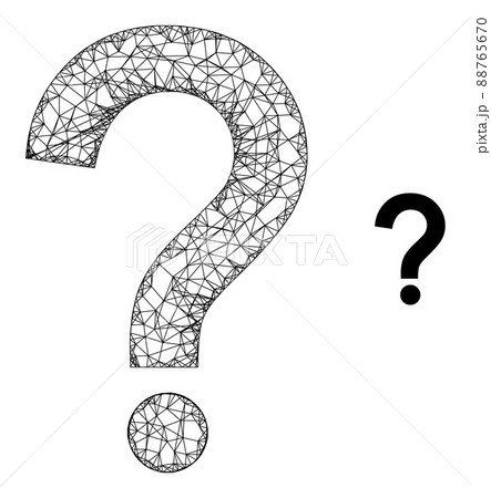 Net Mesh Query Sign Icon 88765670