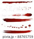 Collection Of Different Blood Or Red Paint Splatter 88765759