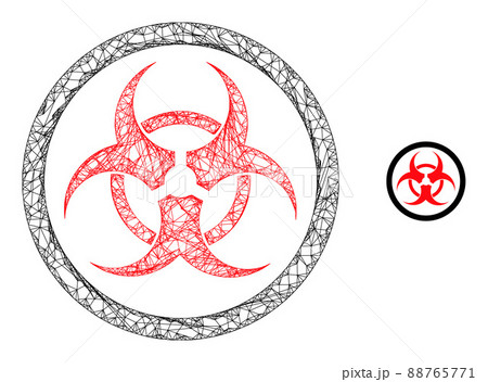Hatched Mesh Biohazard Icon Hatched Mesh Biohazard Icon 88765771