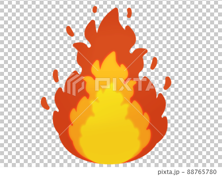 燃え盛る炎のイラスト素材 88765780