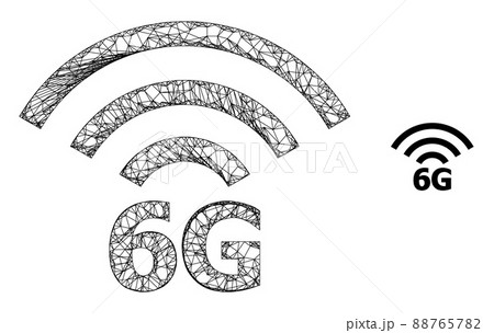 Linear Mesh 6G Radio Source Icon 88765782
