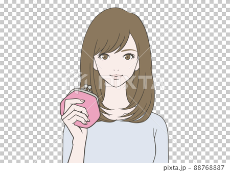 一個女人帶著微笑與錢包 88768887