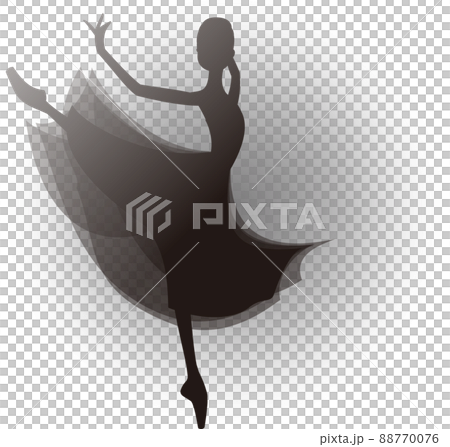 Ballerina Amore with a black gradient silhouette Ballerina Amore with a black gradient silhouette 88770076