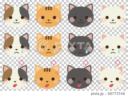 Kitten facial expression set 88773548