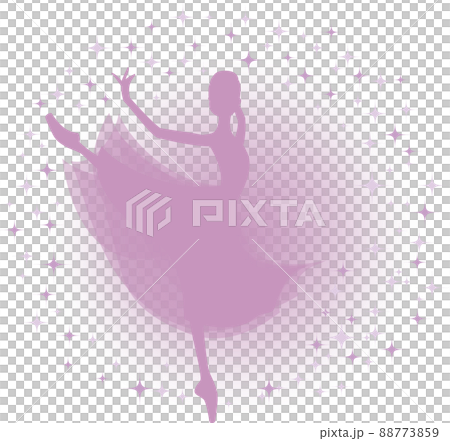 Ballerina Amore with a lilac silhouette 88773859